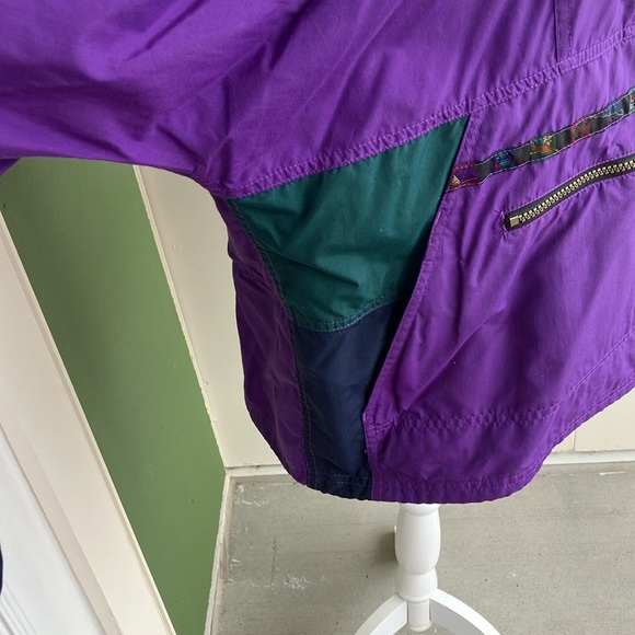 Vintage 80s 90s L.L. Bean Novelty Camping Print Windbreaker - Picture 4 of 9